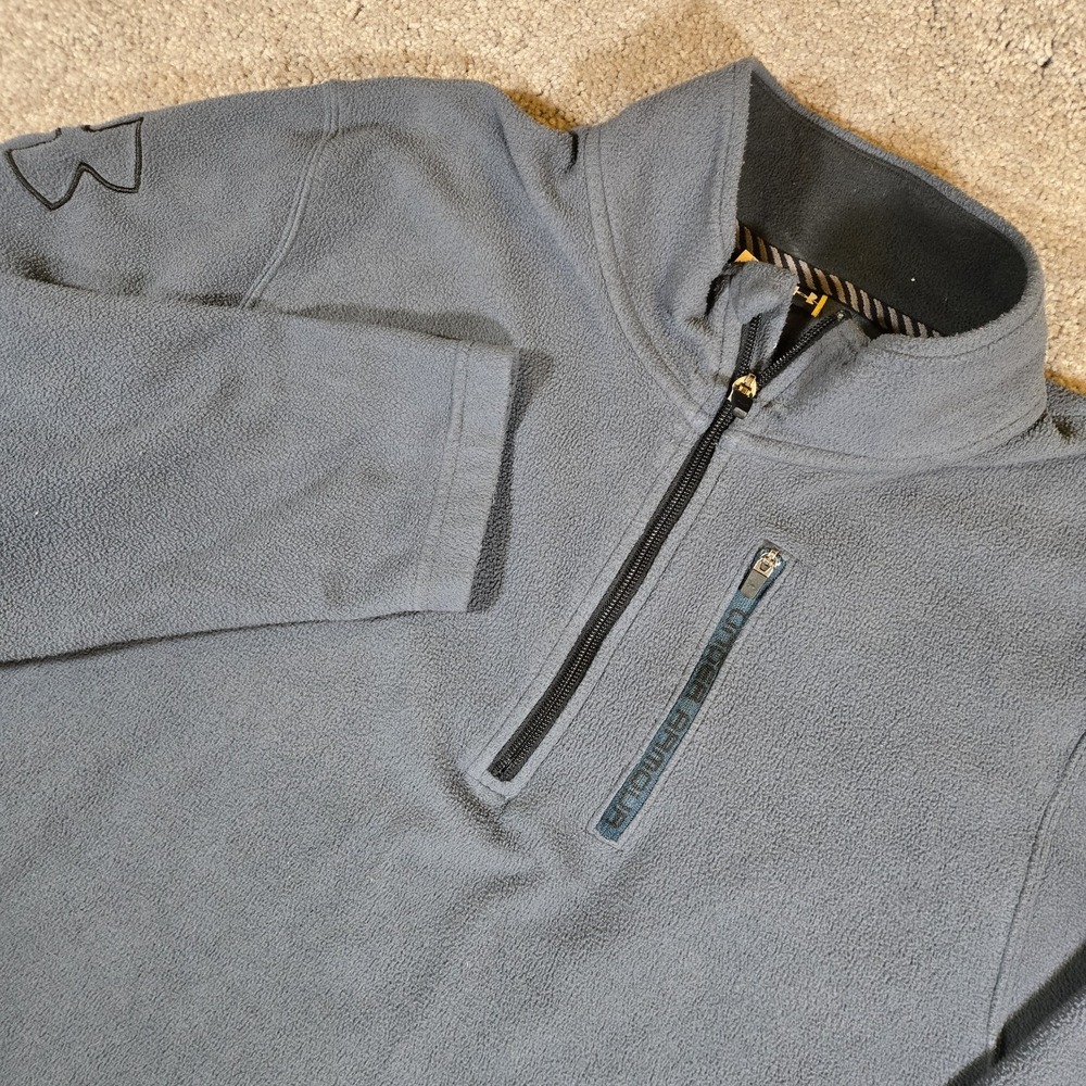 Under Armour Gray Men's 2XL Loose UA Fever Microfleece 1/4 Zip Sweatshirt